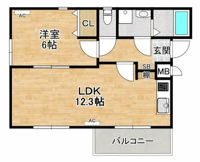 大阪府箕面市半町4丁目【アパート】の間取り
