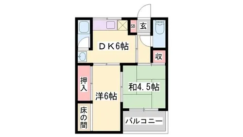 ビレッジ田寺【2号室】の間取り