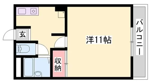 ラフェスタ加東【414号室】の間取り