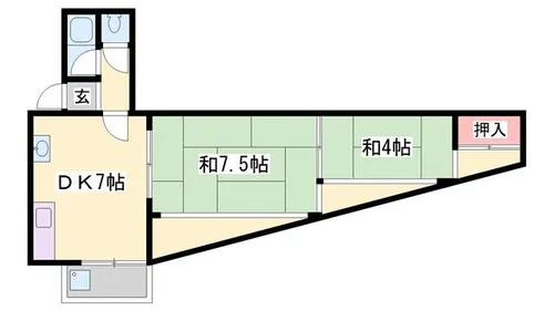 インタービレッジ伊伝居【203号室】の間取り