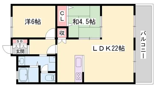 壱番館今宿【702号室】の間取り