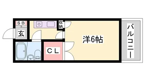 コーポ明日香【2-D号室】の間取り