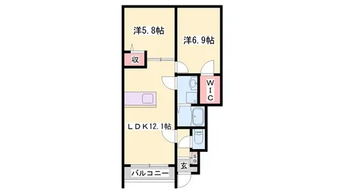 ステラコート1番館【102号室】の間取り