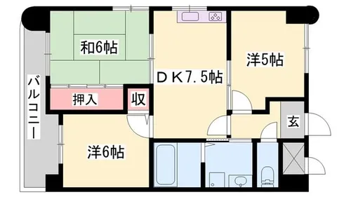ロイヤルコーポ野田【401号室】の間取り