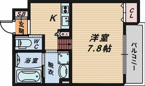 Luxe浜寺A棟【1階】の間取り