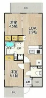 大阪府大阪市東住吉区杭全7丁目【マンション】の間取り