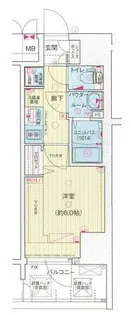 プレサンスOSAKA東中本エシデル【14階】の間取り