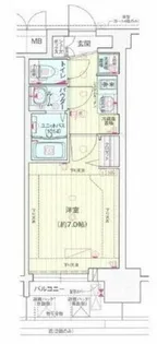 プレサンス大国町アドロッソ【11階】の間取り