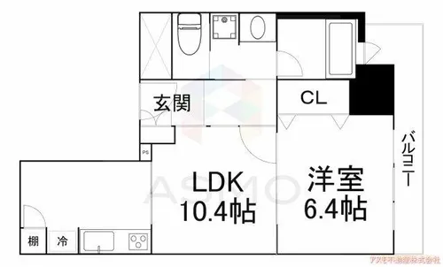 1LDKの間取り画像