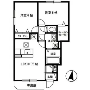 セゾン・サンパティーク【1階】の間取り
