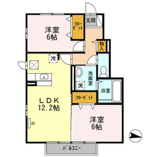 セレッソ パティオⅡ【2階】の間取り