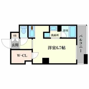 グランツ西大橋【6階】の間取り