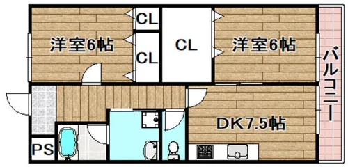 南コヤマビル【4階】の間取り