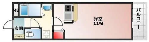 イズミ82【208号室】の間取り
