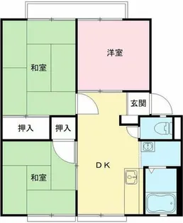 ファミール林B棟【2階】の間取り