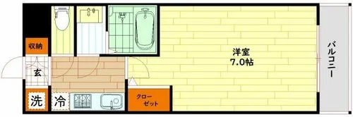 1Kの間取り画像