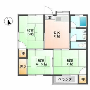 賀茂コーポ【A号室】の間取り