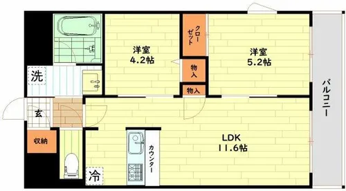 セントリヴィエ大阪梅田【8階】の間取り