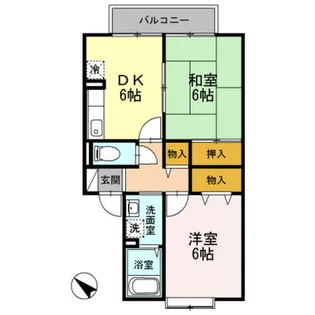 メゾンドアヴニール板宿【2階】の間取り
