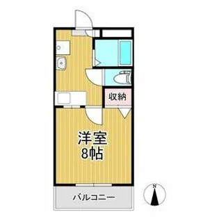 プランドゥ合川Ⅰ【106号室】の間取り