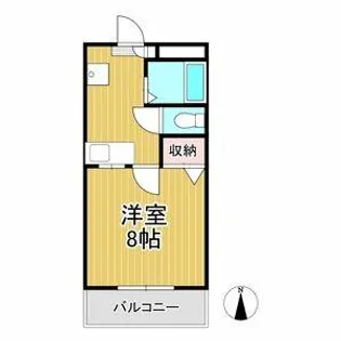 プランドゥ合川Ⅰ【305号室】の間取り