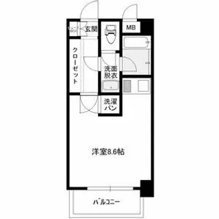 ビュークレスト大橋駅前【707号室】の間取り