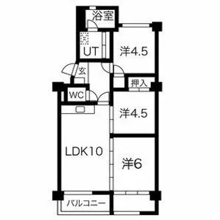 メゾン茨木主原2号棟【405M号室】の間取り