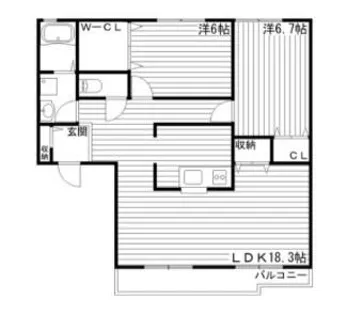 アベニューB【102号室】の間取り