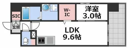 リヴェント難波サウス【6階】の間取り