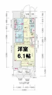 プレサンス天満橋ヴェルエラ【2階】の間取り