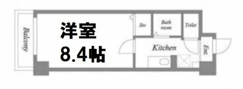 ドミール江戸堀【8階】の間取り
