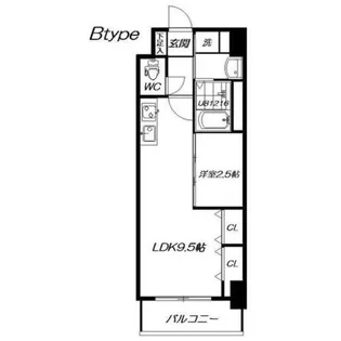 アーバンゲート別府【406号室】の間取り
