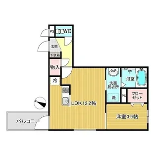 スカイガーデン別府【102号室】の間取り