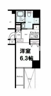 アクアプレイス北浜【8階】の間取り