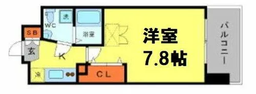 AFFLUENCE難波【3階】の間取り