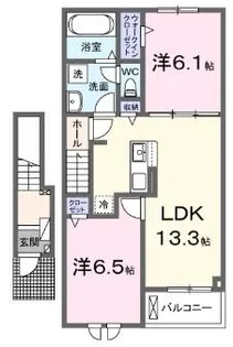 メゾンドグレースEAST1【203号室】の間取り