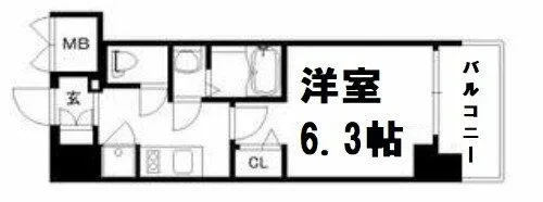 ファーストフィオーレ難波南パークサイド【2階】の間取り