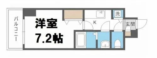 ドミール谷町【9階】の間取り