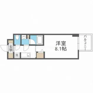 Dimus北浜【505号室】の間取り