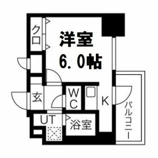 スプランディッド難波元町DUE【6階】の間取り