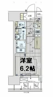 ワールドアイ梅田WEST【304号室】の間取り