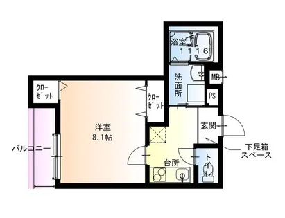 フジパレス今川公園東V番館【1階】の間取り