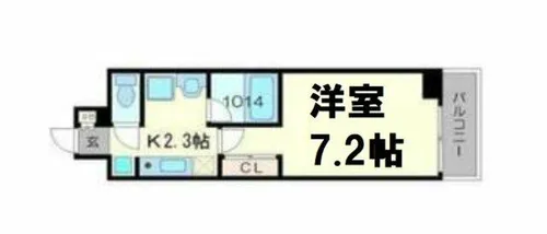 S-FORT桜川南【9階】の間取り