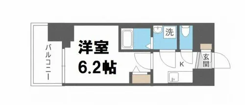 エスリード難波ザ・プレミア【3階】の間取り