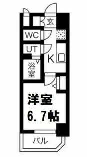 スプランディッド難波元町DUE【6階】の間取り