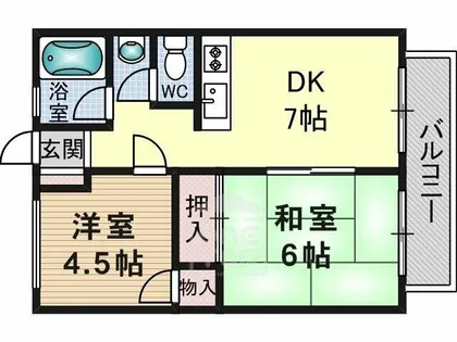 サンシティ西田【1階】の間取り