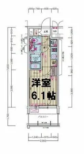 プレサンス京町堀ノース【502号室】の間取り