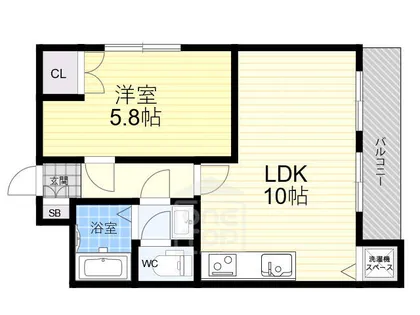 ループ千里丘【4階】の間取り
