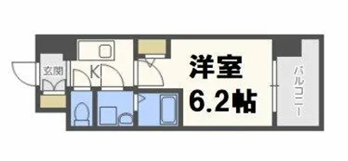 エスリード梅田グレイス【2階】の間取り