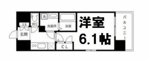 エスリード梅田グランノース【711号室】の間取り